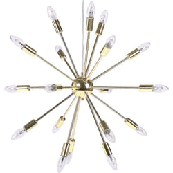 Beliani - Lustre Design Lampe Suspension En Acier Doré pour 18 Ampoules E14 Max. 40W Décorative et Tendance pour Salon au Style Glamour Moderne