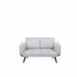 Canapé convertible 2 places en tissu gris clair BREKKE