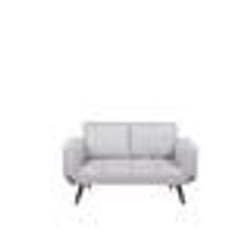 Canapé convertible 2 places en tissu gris clair BREKKE