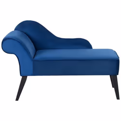 Petite chaise longue en tissu bleu. Cette méridienne sera un meuble parfait pour votre intérieur ! Le design intemporel, les  ...