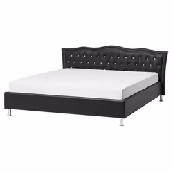 Lit en cuir PU noir 160 x 200 cm METZ