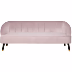 Canapé 3 places moderne en velours rose. D'un design glamour, ce canapé allie parfaitement un look haut de gamme et confort - ...
