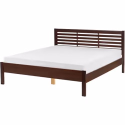 Lit deux places en bois d'hévéa. Le charme du style minimaliste et le confort d'une forme bien conçue qui garantit le confort ...