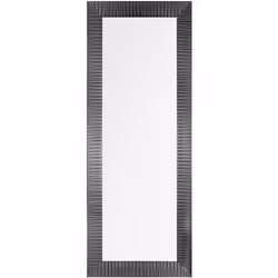 Miroir suspendu rectangulaire avec cadre noir au style moderne. Ce miroir mural rectangulaire est un accessoire élégant pour  ...