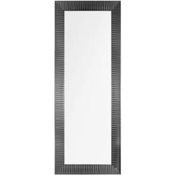 Miroir Mural de Forme Rectangulaire 130 x 50 cm au Design Moderne avec Cadre en Plastique Noir pour Salon ou Chambre Beliani