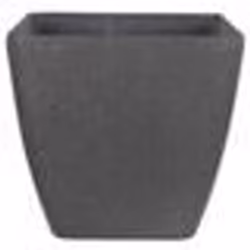 Pot de fleurs gris foncé 42 x 42 x 42 cm ZELI - BELIANI - Carré - Mélange de pierre