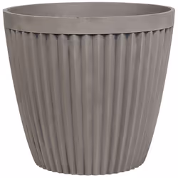 Cache-pot rond à rayures verticales. Un pot de fleurs au design moderne qui accueillera avec élégance vos plantes et ajoutera ...