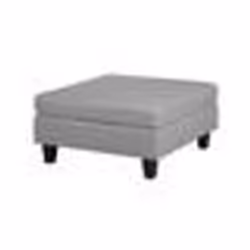 Beliani - Ottoman en tissu gris clair pour canapé modulable FEVIK