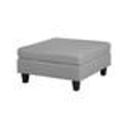 Beliani - Ottoman en tissu gris clair pour canapé modulable FEVIK