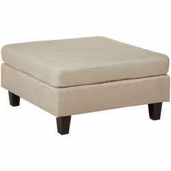 Module multifonction pour canapé - pouf ottoman en tissu beige . Conçu pour s'adapter à tous les intérieurs, ce pouf est prop ...
