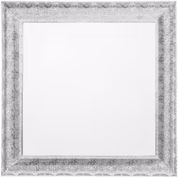 Miroir mural décoratif argenté en forme carrée. Le cadre élégant de ce miroir carré apporte une touche décorative à votre mai ...