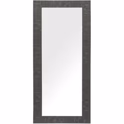Miroir suspendu rectangulaire avec cadre noir au style moderne. Ajoutez une touche d’élégance à votre maison avec ce miroir m ...