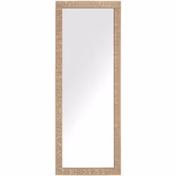 Miroir suspendu rectangulaire avec cadre laiton au style moderne. Ce beau miroir design en couleur laiton est un accesoire ut ...