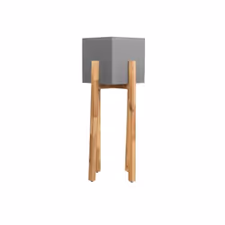 Beliani - Cache-pot gris avec support en bois 30 x 30 x 95 cm DRIMOS