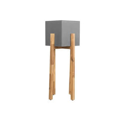 Beliani - Cache-pot gris avec support en bois 30 x 30 x 95 cm DRIMOS