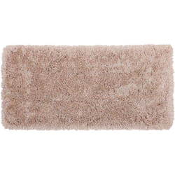 Tapis Shaggy Poil Long Beige en Polyester et Coton pour Chambre ou Salon au Style Scandinave 80 x 150 cm Beliani