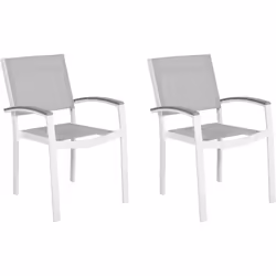 Fauteuils metteur en scène. Un ensemble de chaises de jardin en aluminium au design classique qui s'intègre à tout espace ext ...