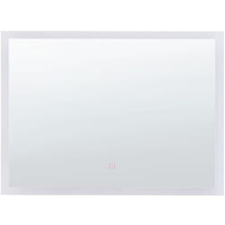 Miroir Mural Sans Cadre avec Éclairage led sur le pourtour Rectangulaire 80 x 60 cm pour Salle de Bain Beliani