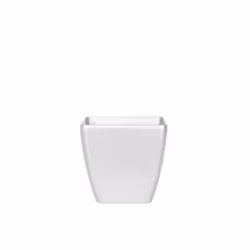Cache-pot carré argenté BELIANI ASTRAS - Fibre dargile et fibre de verre - 35 x 35 cm