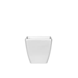 Cache-pot carré argenté BELIANI ASTRAS - Fibre dargile et fibre de verre - 35 x 35 cm