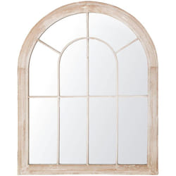 Miroir Mural au Style Vintage en Forme de Fenêtre au Contour Métallique avec Effet Rouille pour Salon et Salle d'Entrée Beliani