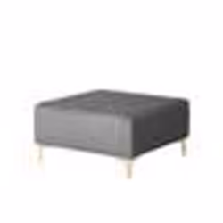 Pouf ottoman en velours gris - BELIANI - ABERDEEN - Moderne - Scandinave - 1 place