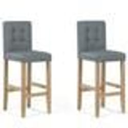 Lot de 2 chaises de bar MADISON Gris