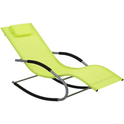 Transat Bain de Soleil Fonction Bascule en Acier Noir et Textile Bleu Matières Durables et Design Moderne pour Jardin ou Terrasse Beliani