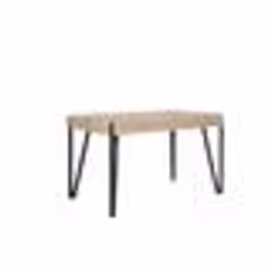Table bois clair/noir 130x80 cm CAMBELL