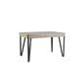 Table bois taupe/noir 130x80 cm CAMBELL