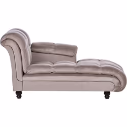 Méridienne ultra confortable rembourrée en tissu gris-beige. Cette belle méridienne en tissu vous offre à la fois beaucoup de ...