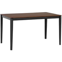 Beliani - Table de Salle à Manger ou Cuisine 135 x 80 cm en Bois et mdf Marron Foncé et Noir Design Rétro pour Intérieur Vintage ou Moderne