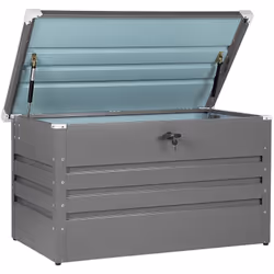 Rangement extérieur. Protégez vos outils et accessoires de jardin avec cette boîte de rangement robuste. Très durable, elle e ...