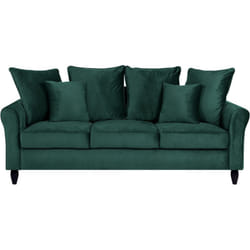 Canapé Fixe 3 Places en Velours Vert au Design Glamour Tendance Beliani