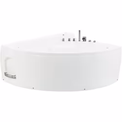 Balnéo d'angle. Profitez d'un bain à remous thérapeutique avec cette baignoire d'angle. Equipée d'un panneau LED, elle vous p ...