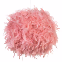 Lampe suspension moderne en plume rose. Créez une oasis de bien-être avec cette charmante lampe suspendue. Elle embellira vot ...