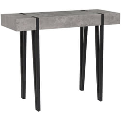 Table Console avec Plateau Effet Béton et Pieds Noirs en Métal de Style Industriel pour Hall d'Entrée et Couloir Minimaliste ou Moderne Beliani