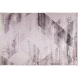 Beliani - Tapis Rectangulaire Rose en Polyester à Motif Abstrait pour Chambre ou Salon Moderne 140 x 200 cm
