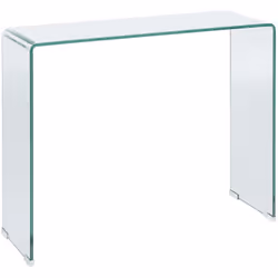 Table console minimaliste entièrement en verre. Table console minimaliste, un complément parfait à tout décor de maison moder ...