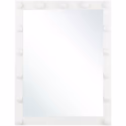 Miroir mural classique cadre blanc avec éclairage LED. Préparez-vous comme une star de cinéma avec ce miroir élégant doté d'a ...