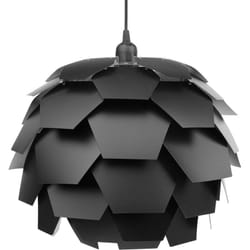 Beliani - Lampe de Suspension 60 cm E27 Max 60W en Synthétique Noir Cône de Pin Déco Segre