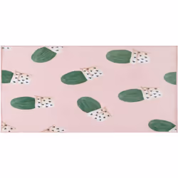 Tapis 80 x 150 cm rose avec motif cactus. Ce petit tapis fantaisiste est un ajout idéal à une chambre d'enfant ou à une salle ...