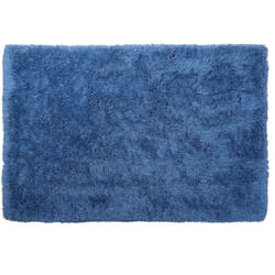 Beliani - Tapis Shaggy Poil Long Bleu en Polyester et Coton pour Chambre ou Salon au Style Scandinave 140 x 200 cm
