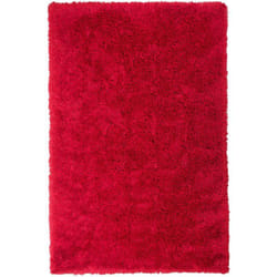 Beliani - Tapis Shaggy Poil Long Rouge en Polyester et Coton pour Chambre ou Salon au Style Scandinave 160 x 230 cm