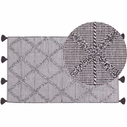 Tapis oriental 80 x 150 cm en tissu coton marron. Élevez votre chambre ou votre salon avec ce tapis élégant et moderne. Doté  ...