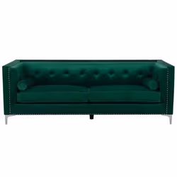 Canap 3 places en velours vert AVALDSENES