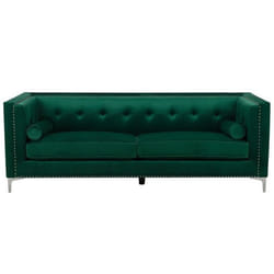 Canap 3 places en velours vert AVALDSENES