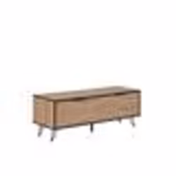 Meuble TV effet bois clair / noir HALSTON