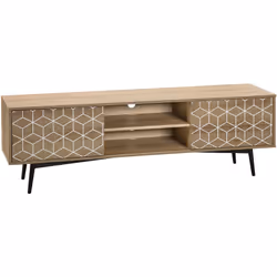 Meuble TV au style rétro avec motif géométrique. Ce superbe meuble TV très décoratif et original a tout pour répondre aux bes ...