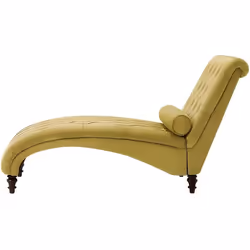 Beliani - Chaise longue en velours moutarde MURET